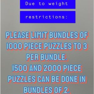Puzzle Bundle Restrictions
